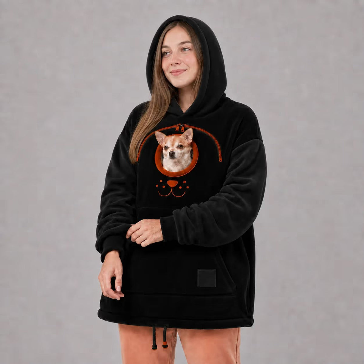 Cozy Pet Carrier Hoodie for Cats & Small Dogs