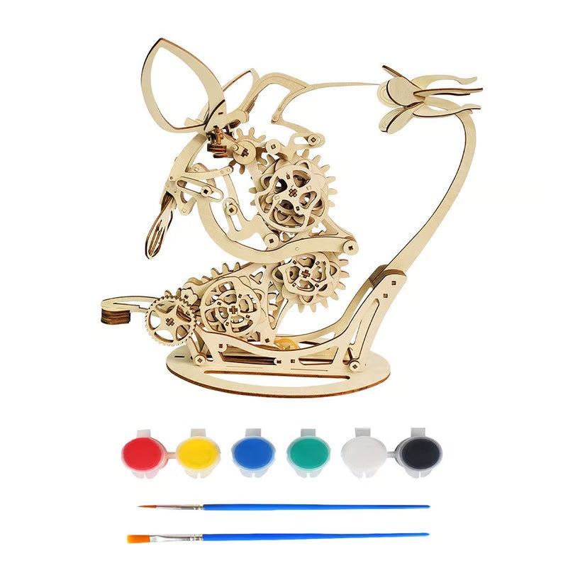3d Wooden Mechanical Hummingbird
