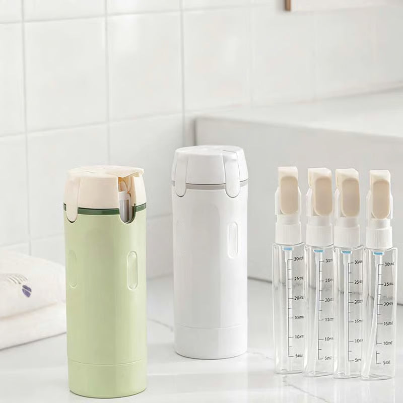 4-in-1 Refillable Travel Dispenser Bottles