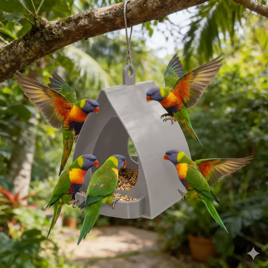 📢📢50% OFF !! ⏰Hanging Bird Feeder for Garden with Roof🐦