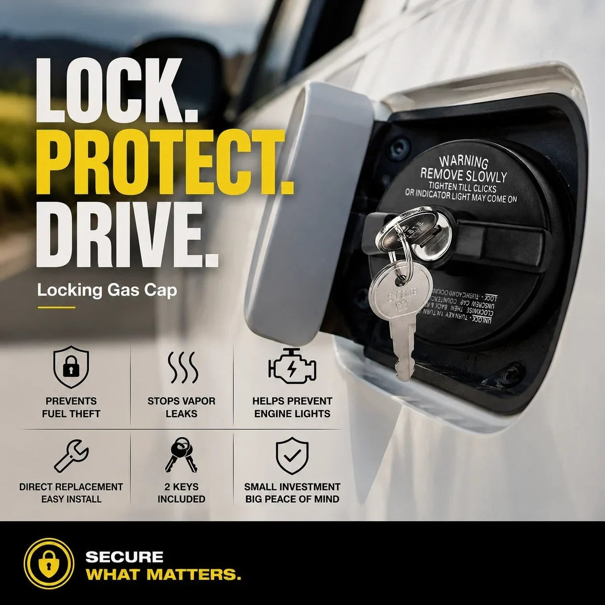 ๐ Locking Fuel Tank Cap โ Added Security for Your Vehicle
