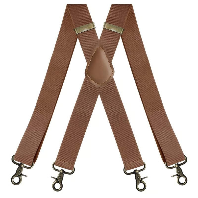 💼 Comfortable 4‑Clip Work Suspenders for Men