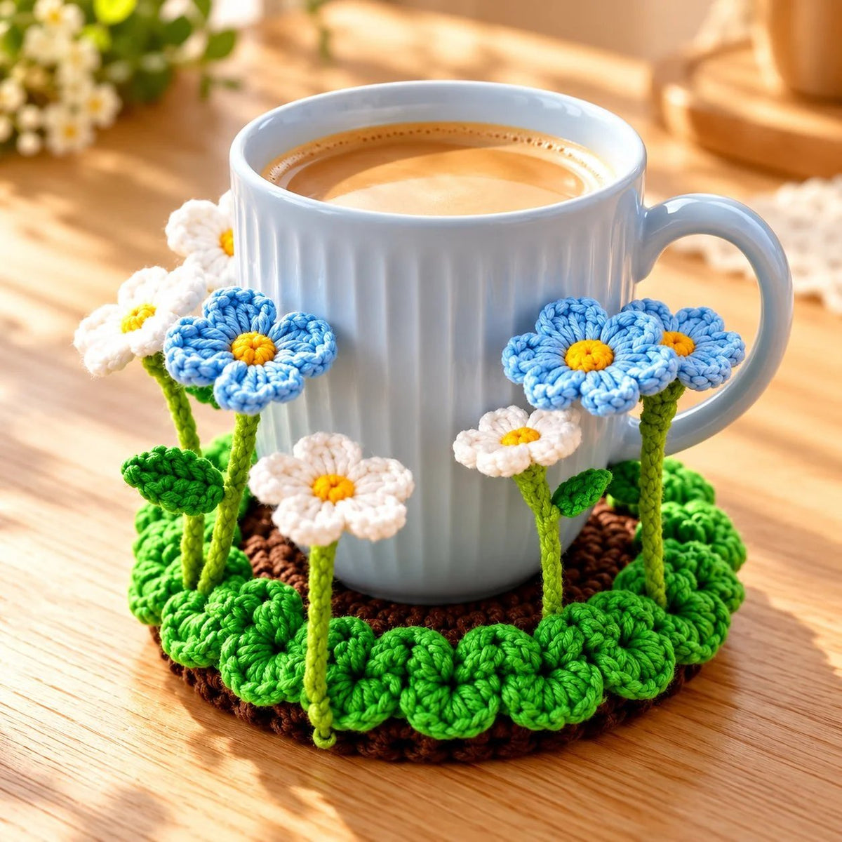 🌸50% OFF🌸Handmade Crochet Floral Coaster | Everlasting Table Art 🌸