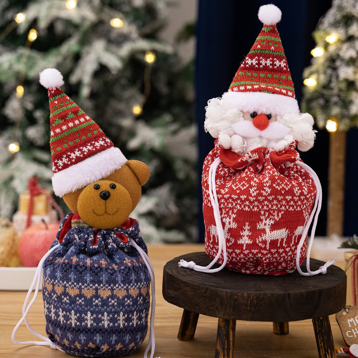 🎉🎉Christmas Knitted Doll Gift Bags