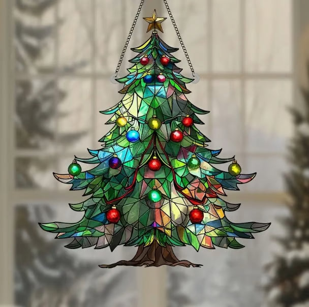 🎄🌈Christmas Tree Sun Catcher(2D Acrylic)