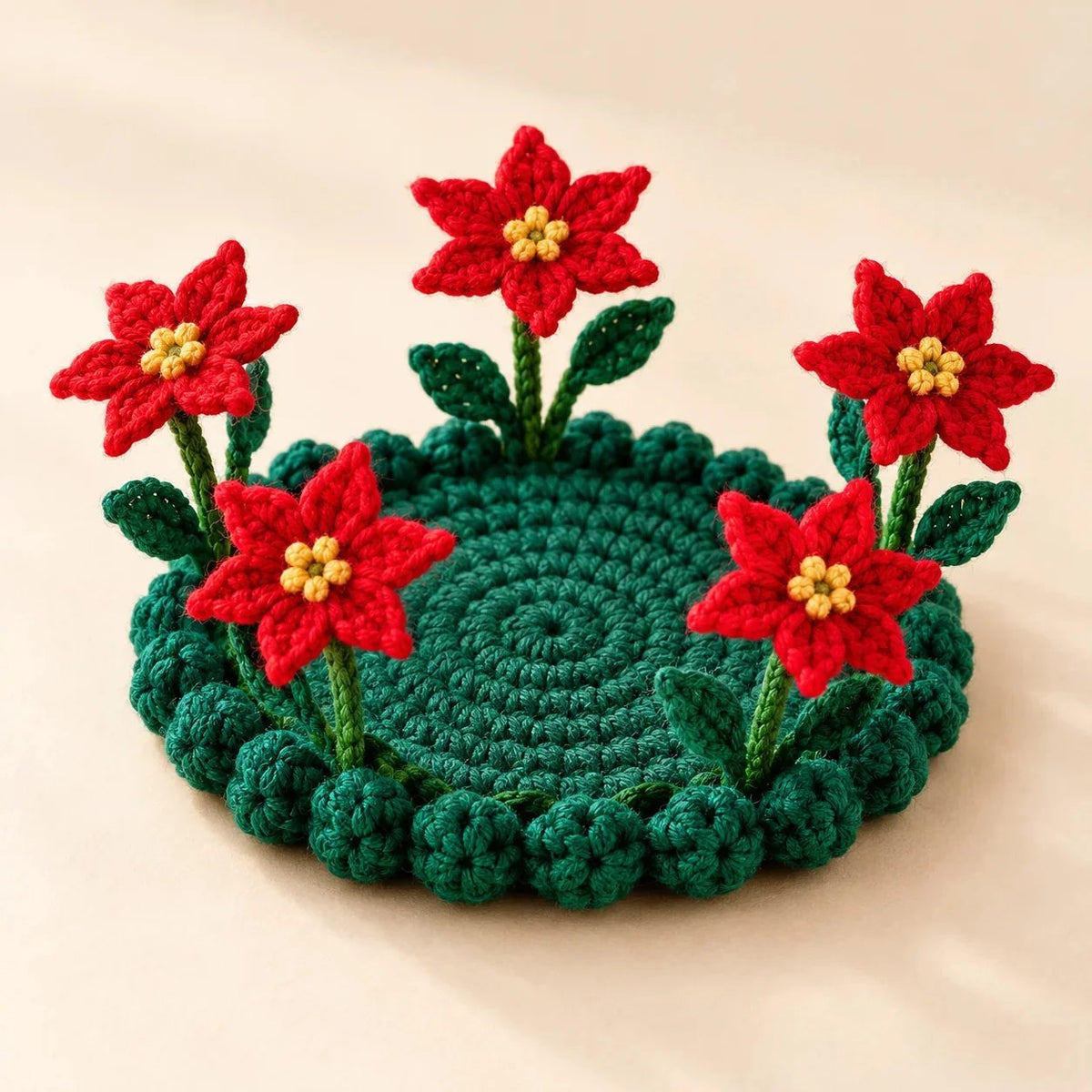 🌸50% OFF🌸Handmade Crochet Floral Coaster | Everlasting Table Art 🌸