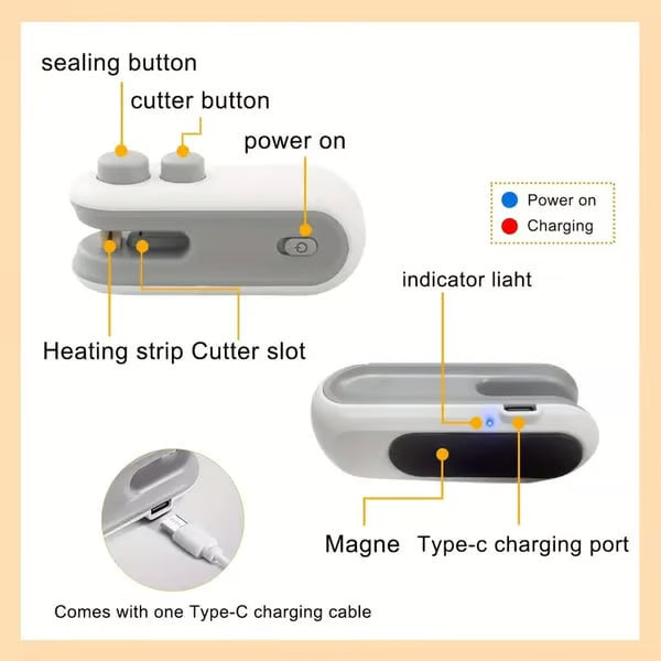 šHot Saleš„ 2-in-1 Mini Bag Sealer