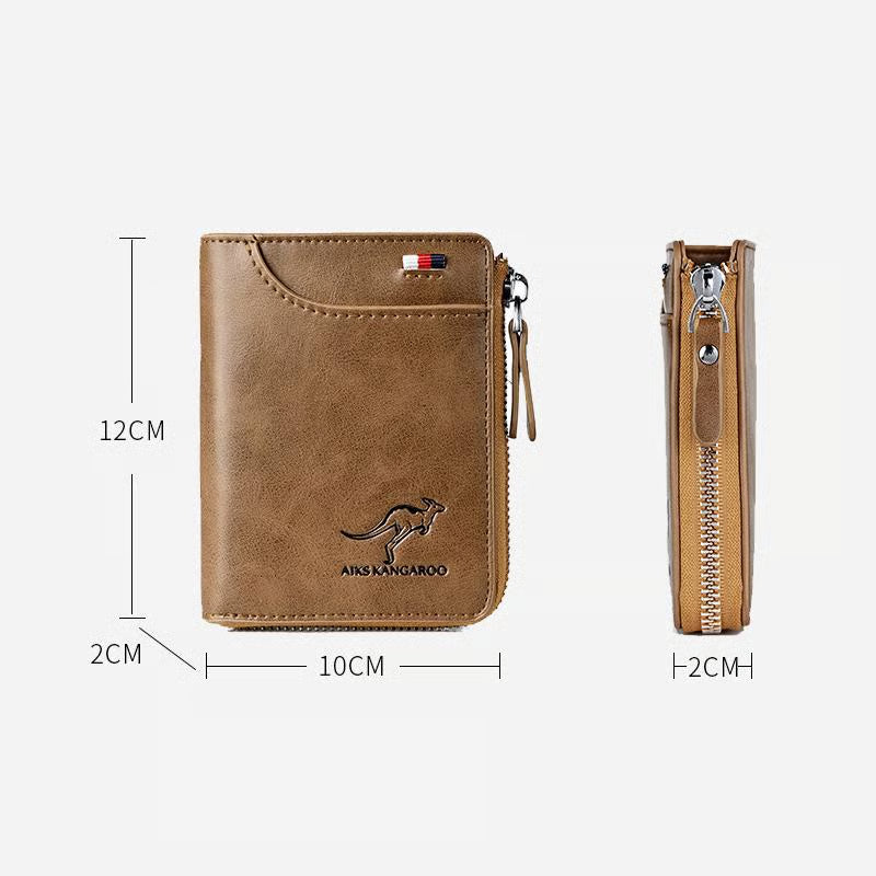 🎁-Men Wallet Zipper Purse ( RFID PROTECTED )