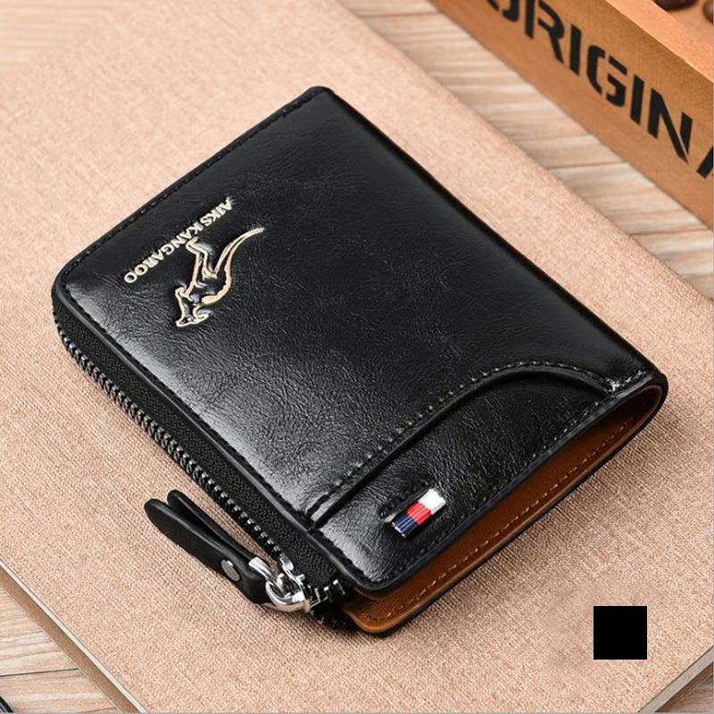 🎁-Men Wallet Zipper Purse ( RFID PROTECTED )