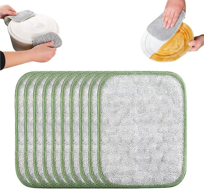 šOn Saleā”Double-Sided Non-Scratch Scrubber - Steel Wire Cleaning Cloth for Pots, Pans & Cookware