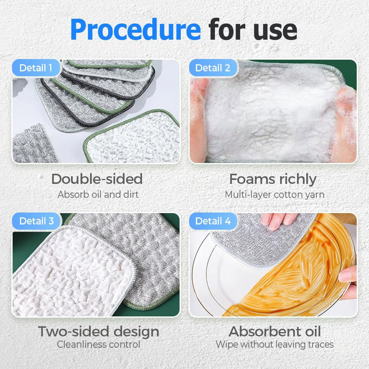 šOn Saleā”Double-Sided Non-Scratch Scrubber - Steel Wire Cleaning Cloth for Pots, Pans & Cookware