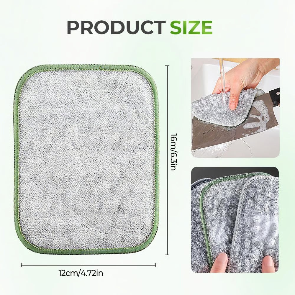 šOn Saleā”Double-Sided Non-Scratch Scrubber - Steel Wire Cleaning Cloth for Pots, Pans & Cookware