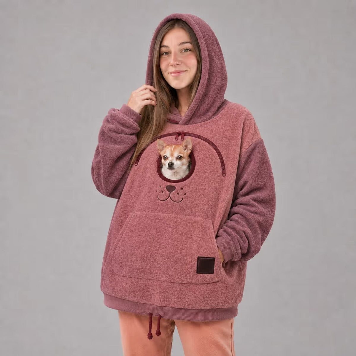 Cozy Pet Carrier Hoodie for Cats & Small Dogs