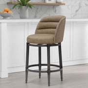Eunice - Faux Leather Upholstered Swivel Counter Height Barstool