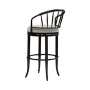 Luther - Commercial Grade Steel Frame Fabric Upholstered Swivel Bar Height Barstool