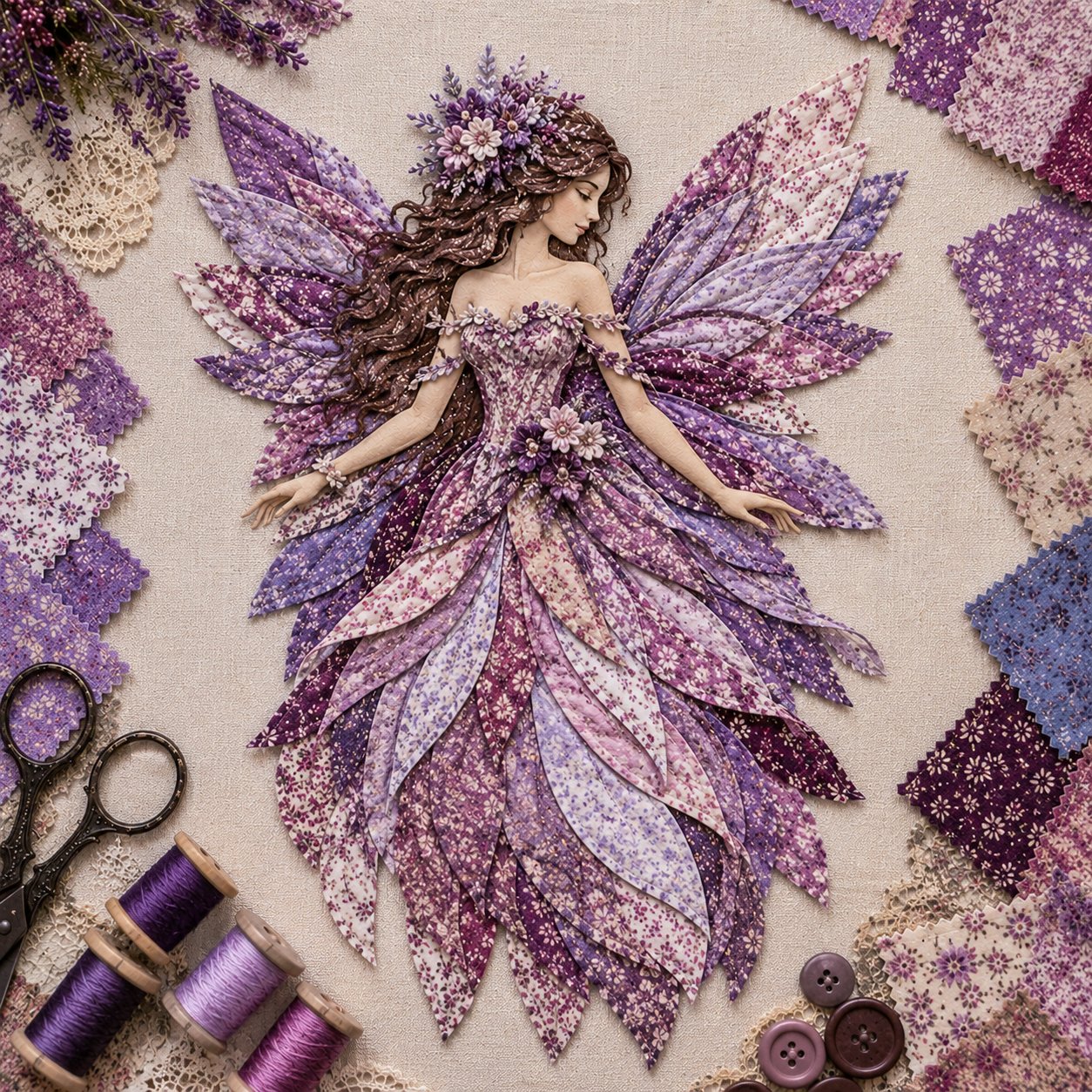 🧘Relaxing & Beginner-Friendly🧚‍♀️Fairy Patchwork DIY Kit-✨Step-by-step no-sew instructions