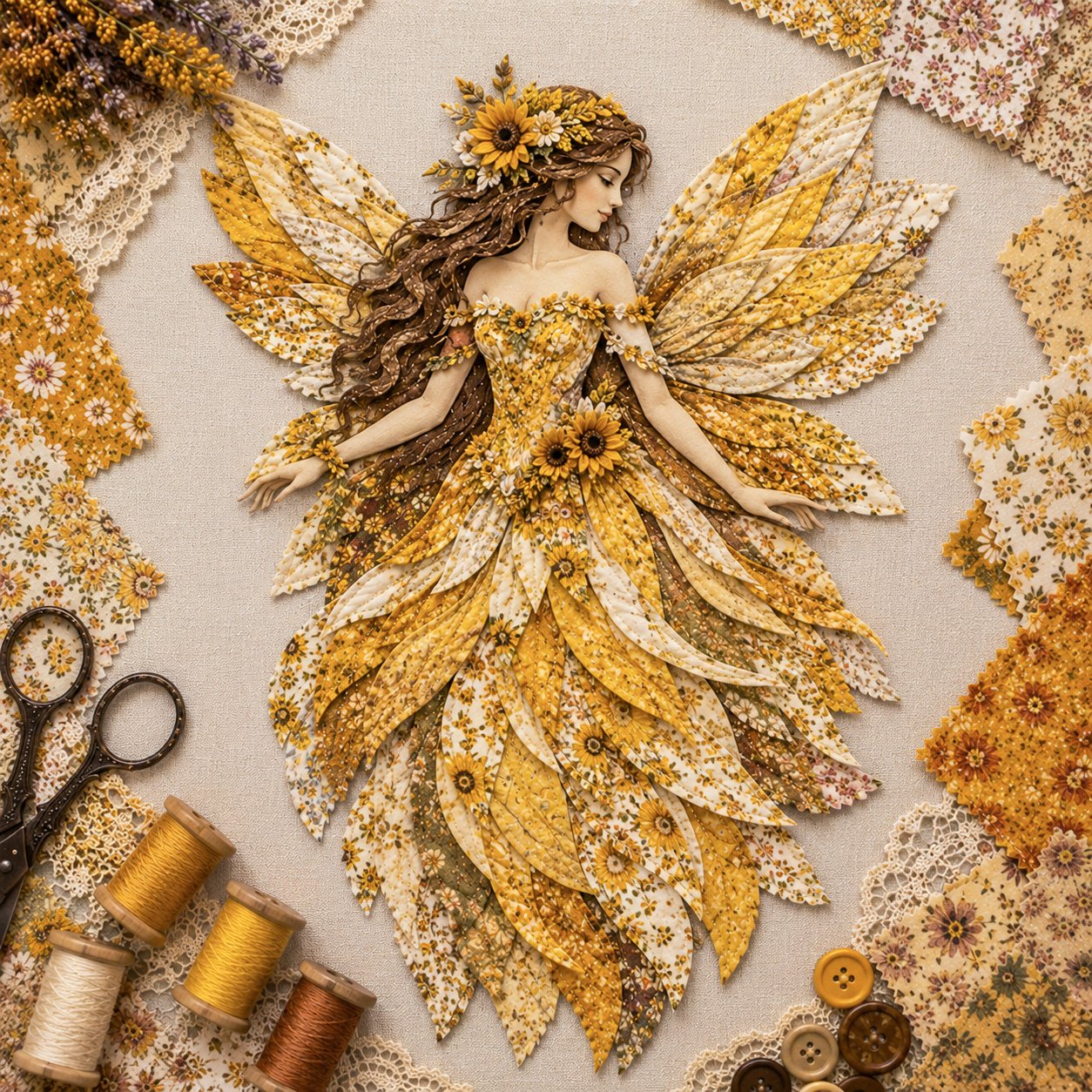 🧘Relaxing & Beginner-Friendly🧚‍♀️Fairy Patchwork DIY Kit-✨Step-by-step no-sew instructions