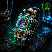 💥Last-day sale – 57% off ☪️Glow-in-the-dark leather zodiac sign bracelet for men and women (6.9/8.1 inches)♑️