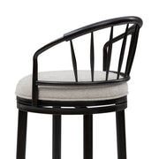 Luther - Commercial Grade Steel Frame Fabric Upholstered Swivel Counter Height Barstool
