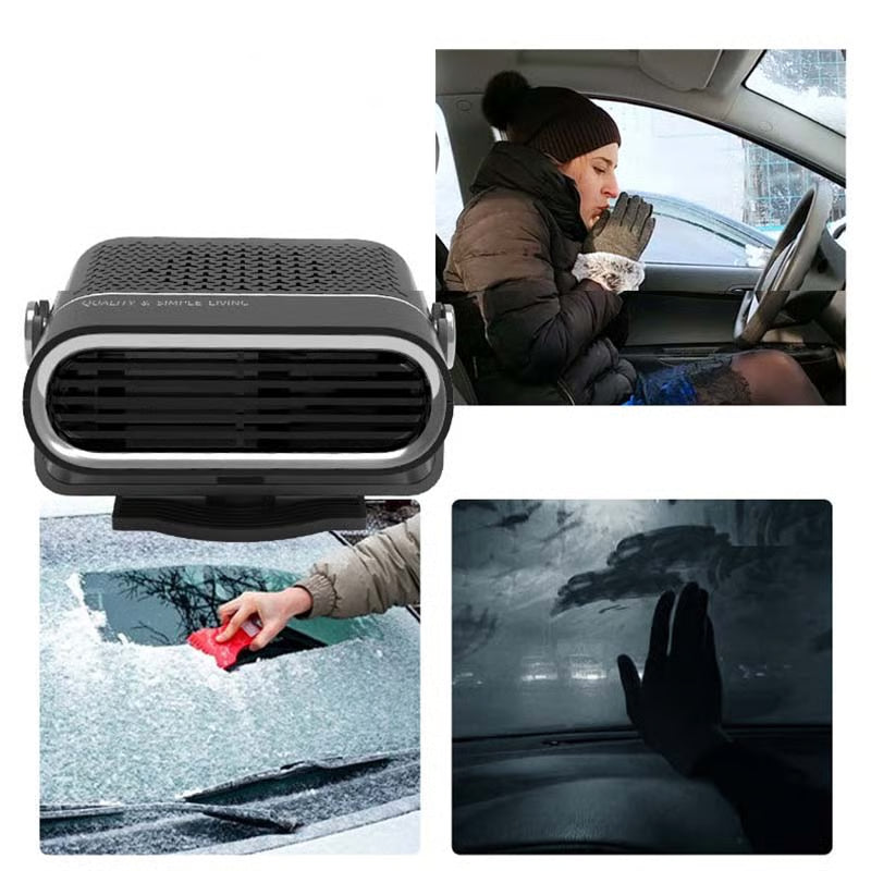 2-in-1 Portable Car Heater with 360° Rotation