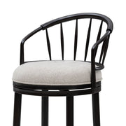 Luther - Commercial Grade Steel Frame Fabric Upholstered Swivel Counter Height Barstool