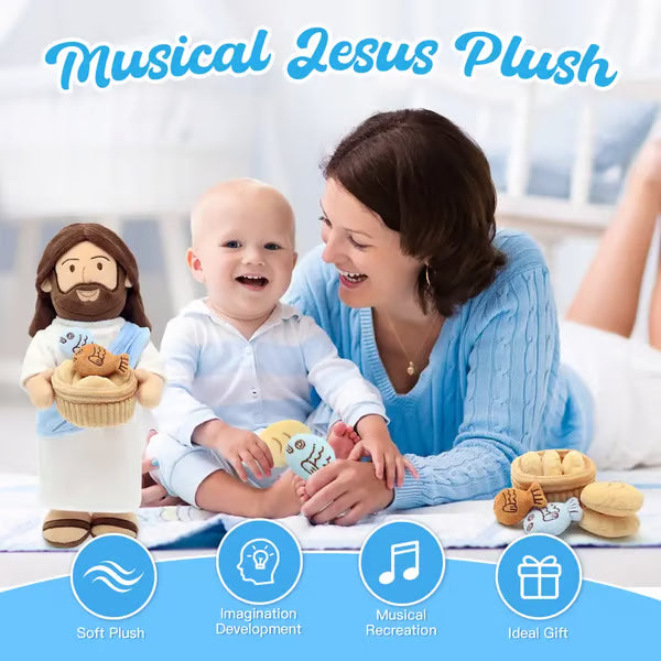 🙏Interactive Singing Jesus Plush Doll-✝️Bible Verses, Stories & Songs for Little Believers❤️