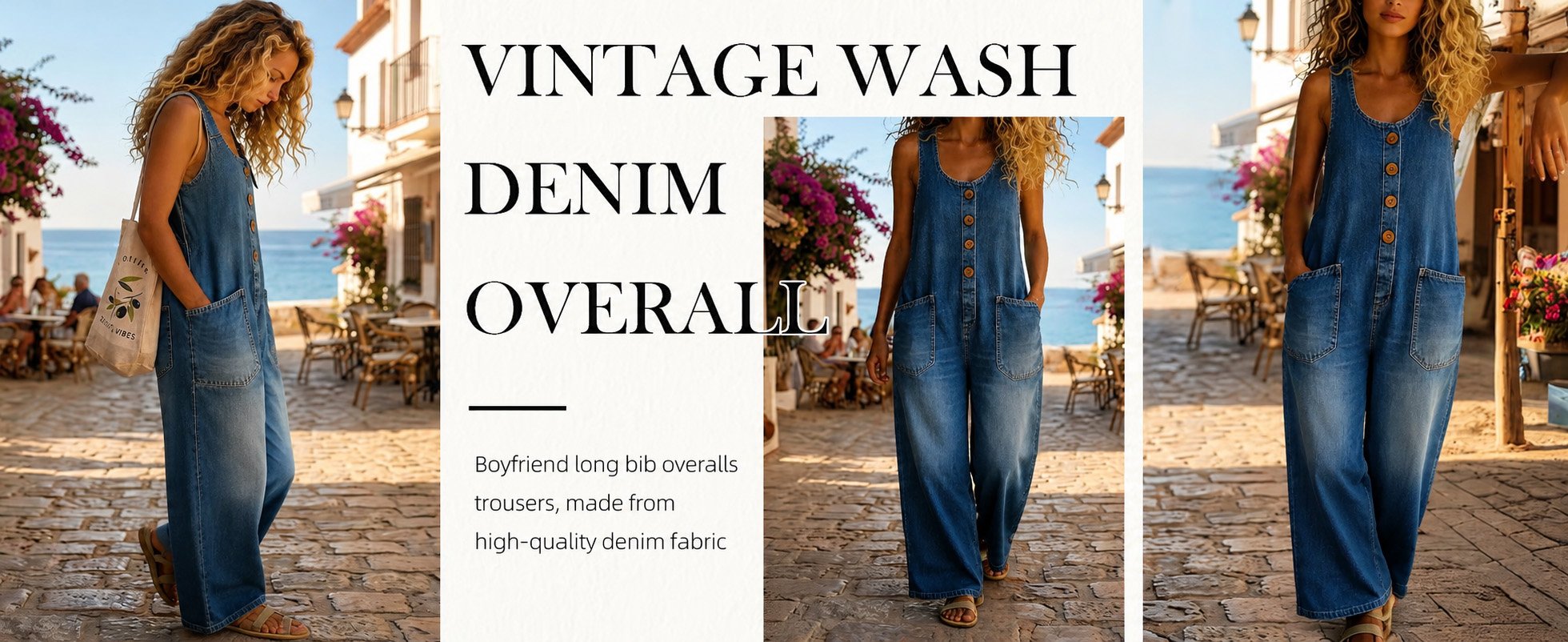 ⭐2026 USA Sale: Up to 50% OFF -🤠👖Vintage Loose Wide Leg Denim Bib Overalls for Women(📦Buy 2 Free Shipping)