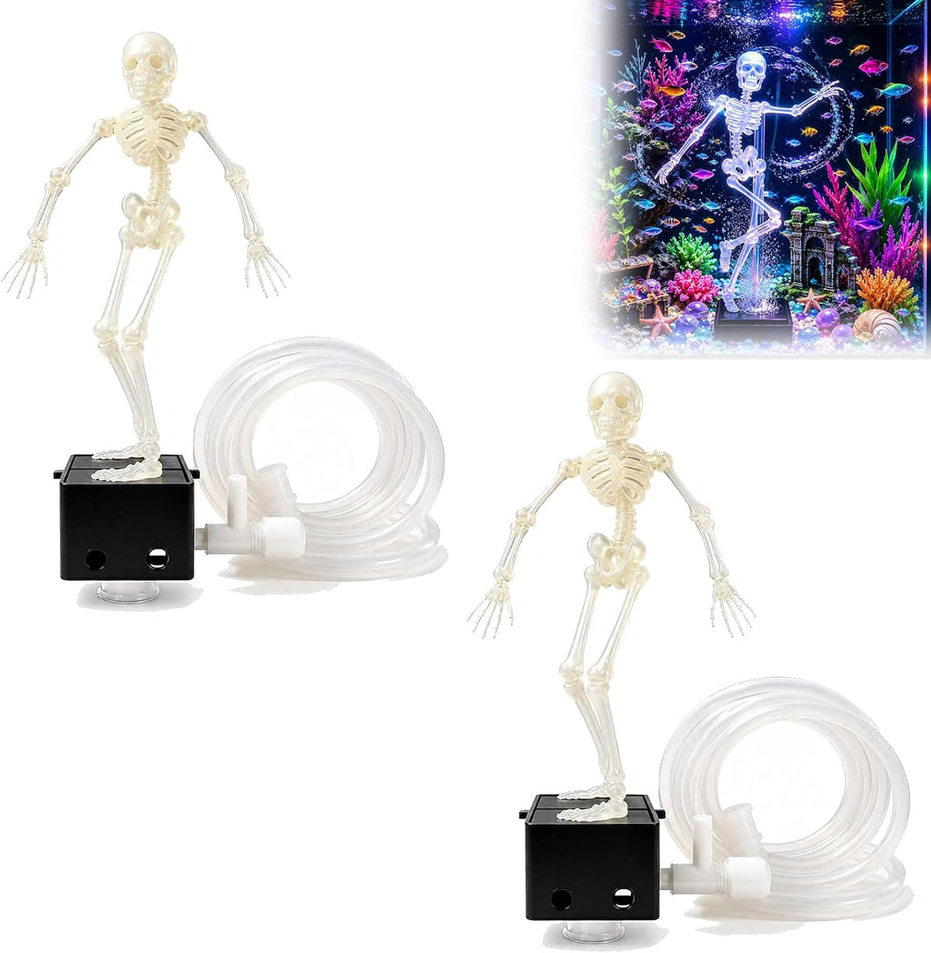 Bubble-Powered Dancing Skeleton Aquarium Ornament – Fun Fish Tank Decoration with Air Stone