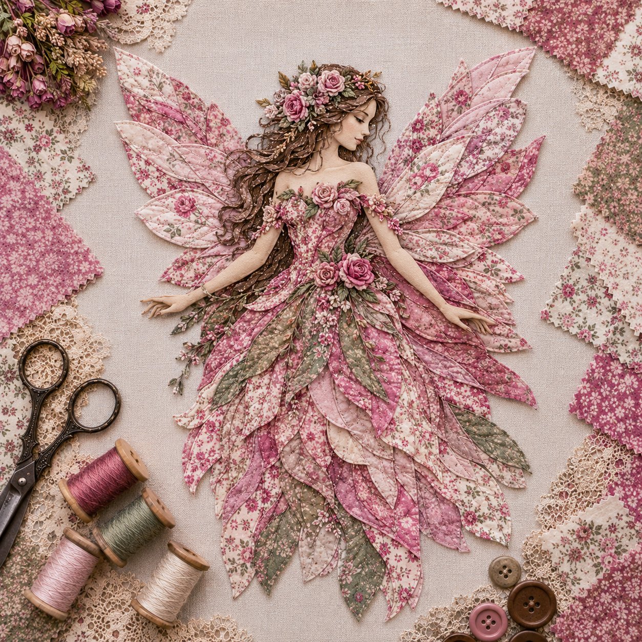 🧘Relaxing & Beginner-Friendly🧚‍♀️Fairy Patchwork DIY Kit-✨Step-by-step no-sew instructions