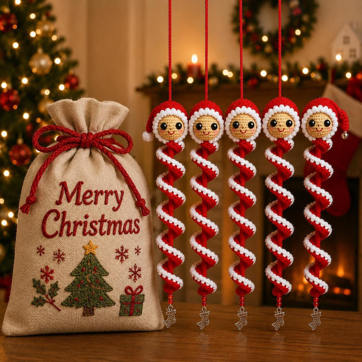 Crochet Snowman Spiral Oranment DIY Kit