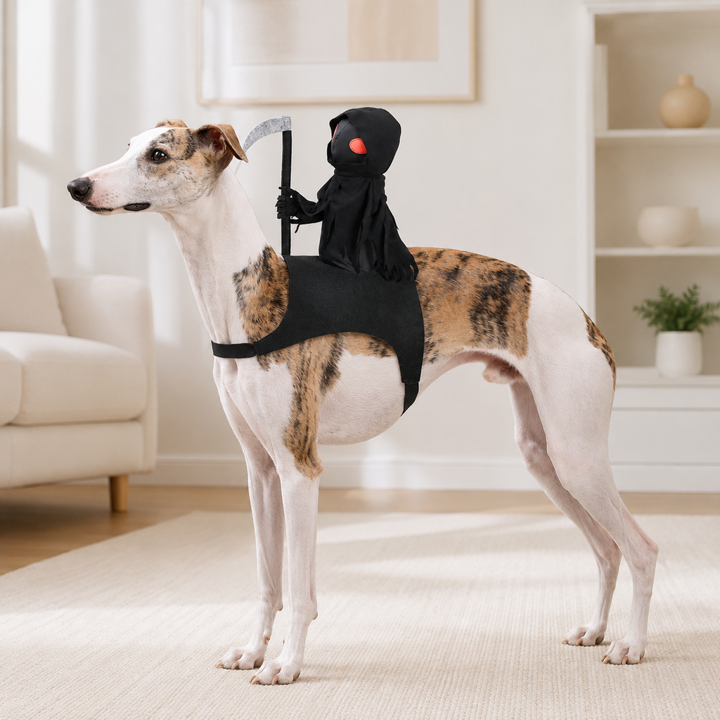 🐱Dark Harvest Knight Transformation Pet Costume - One Tiny Rider. A Whole Lot of Howls.
