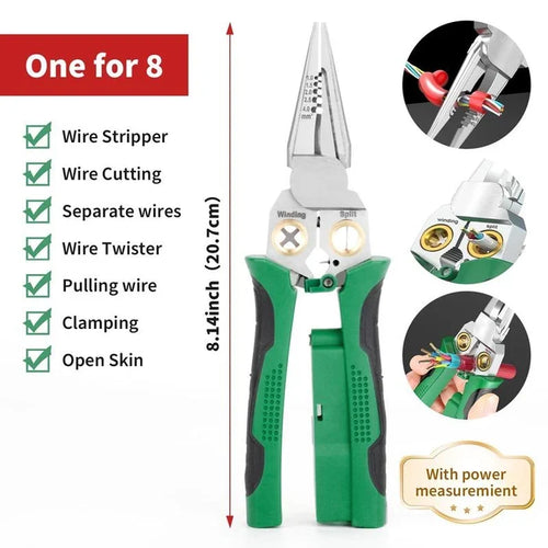 8-in-1 Multifunctional Wire Stripper with Voltage Detection