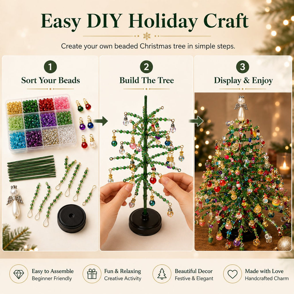 🔥LAST DAY 50% OFF - 🎄✨ DIY Beaded Christmas Tree Kit – 🎅Create Your Own Sparkling Holiday Decoration
