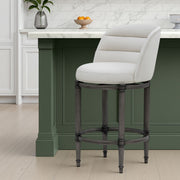 Eunice - Faux Leather Upholstered Swivel Counter Height Barstool