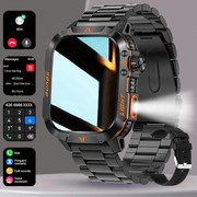 Military Smart Watch, Sports Smartwatch with LED Flashlight Compass