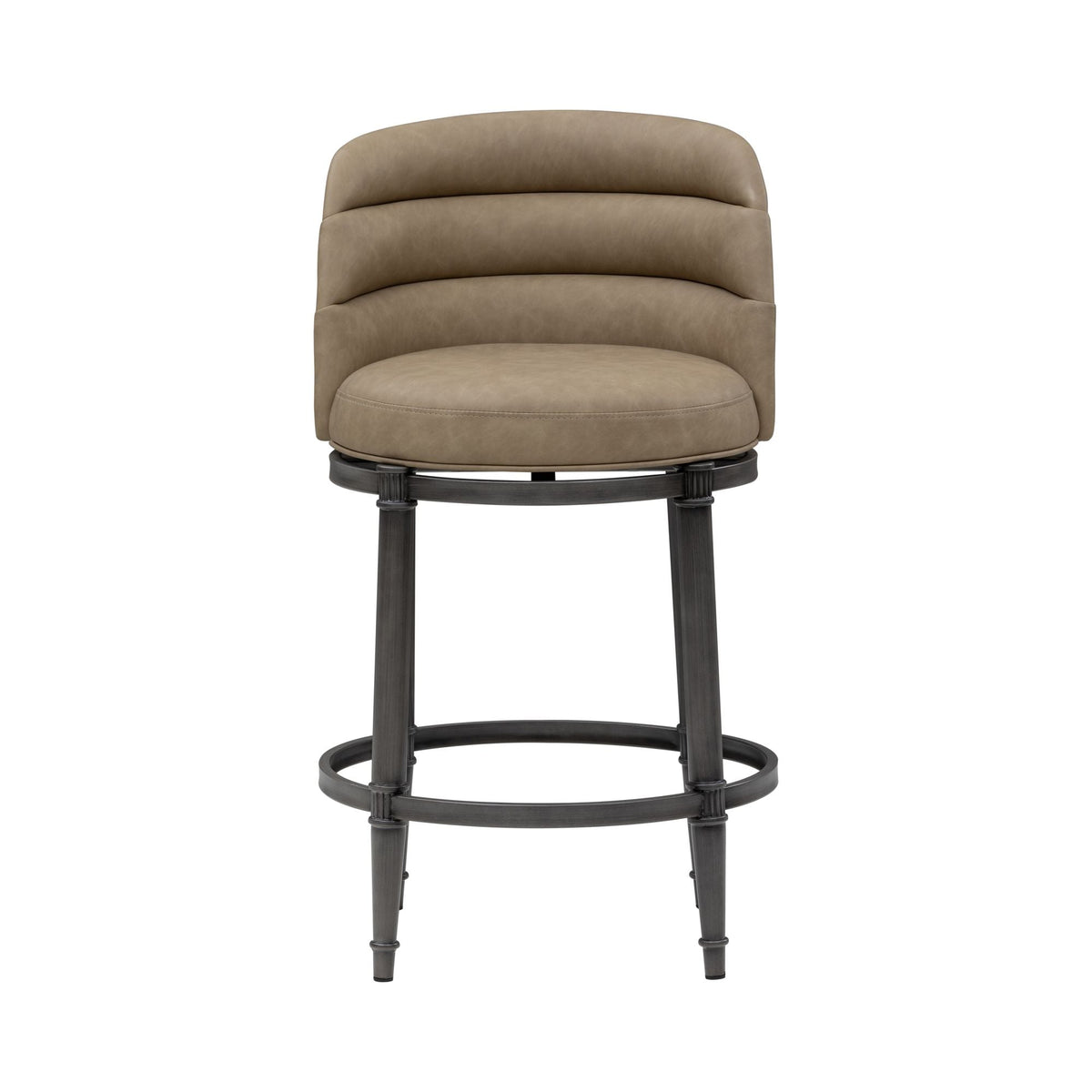 Eunice - Faux Leather Upholstered Swivel Counter Height Barstool