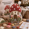 🧘Relaxing & Beginner-Friendly-✨Whimsical Village 3D Fabric Poke Art Kit