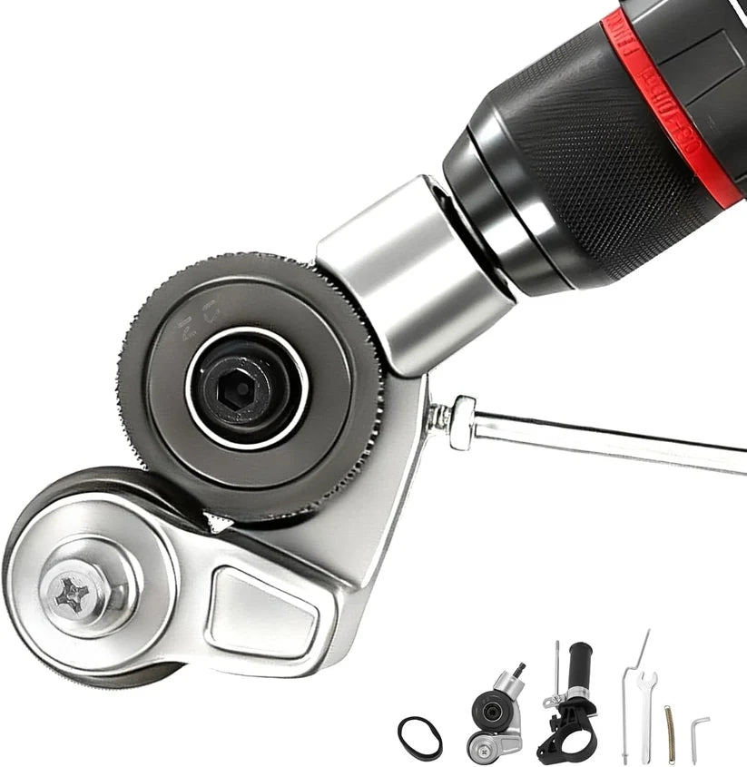 🛠️Metal Nibbler Drill Attachment -✨Effortless Clean Cuts Through Steel, Aluminum, Copper & Plastic Panels