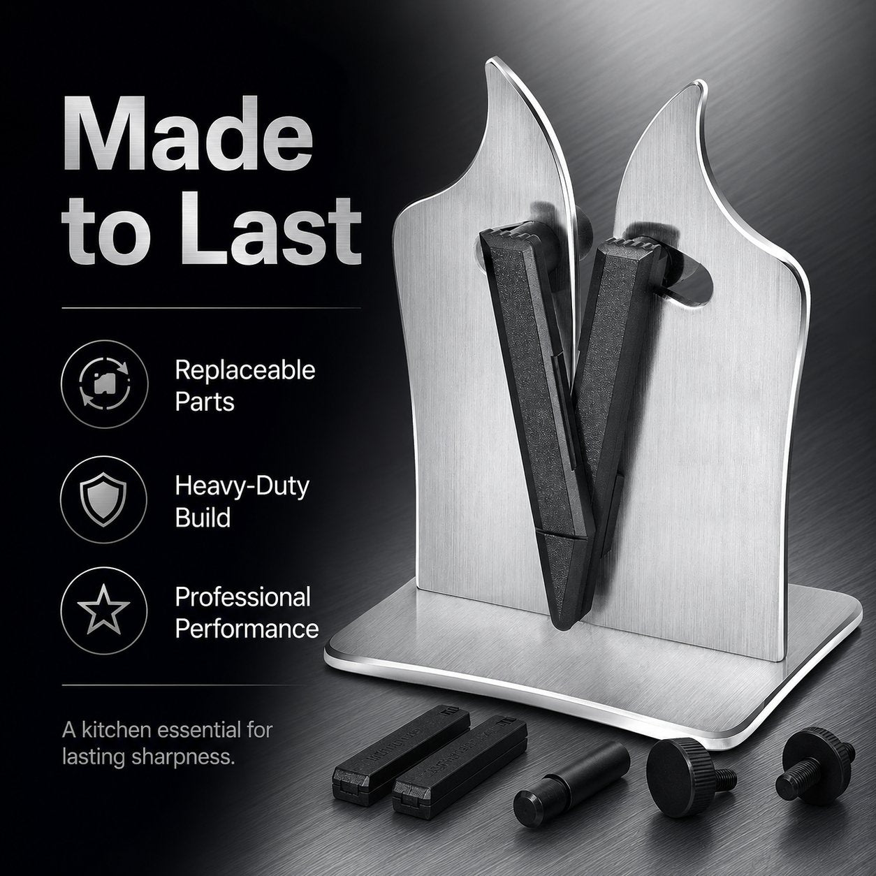 🔪Professional Stainless Steel Knife Sharpener – Fast Sharpening for Smooth, Wavy & Micro-Tooth Blades, Adjustable 16°-32°