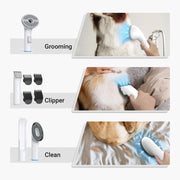 Pet Grooming Vacuum Kit with 5 Grooming Tools