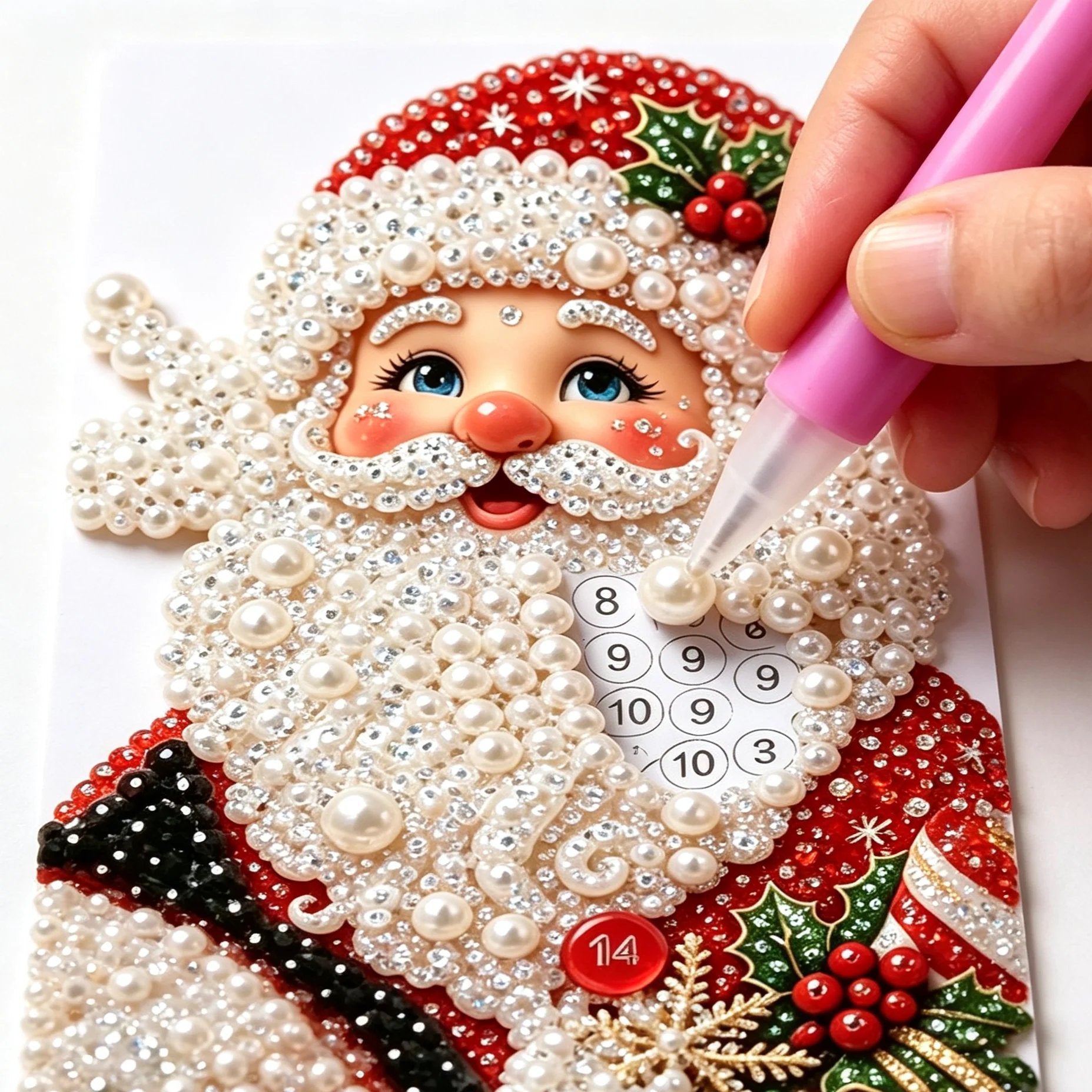 🧩Beginner-Friendly Diamond Painting Assembly-🔥3D Wooden House Rhinestone Diamond Art DIY Kit - Christmas Collection