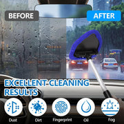 Microfiber Car Windshield Cleaning Tool with Extendable Handle