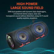 Portable Bluetooth Speaker with Subwoofer