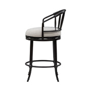 Luther - Commercial Grade Steel Frame Fabric Upholstered Swivel Counter Height Barstool