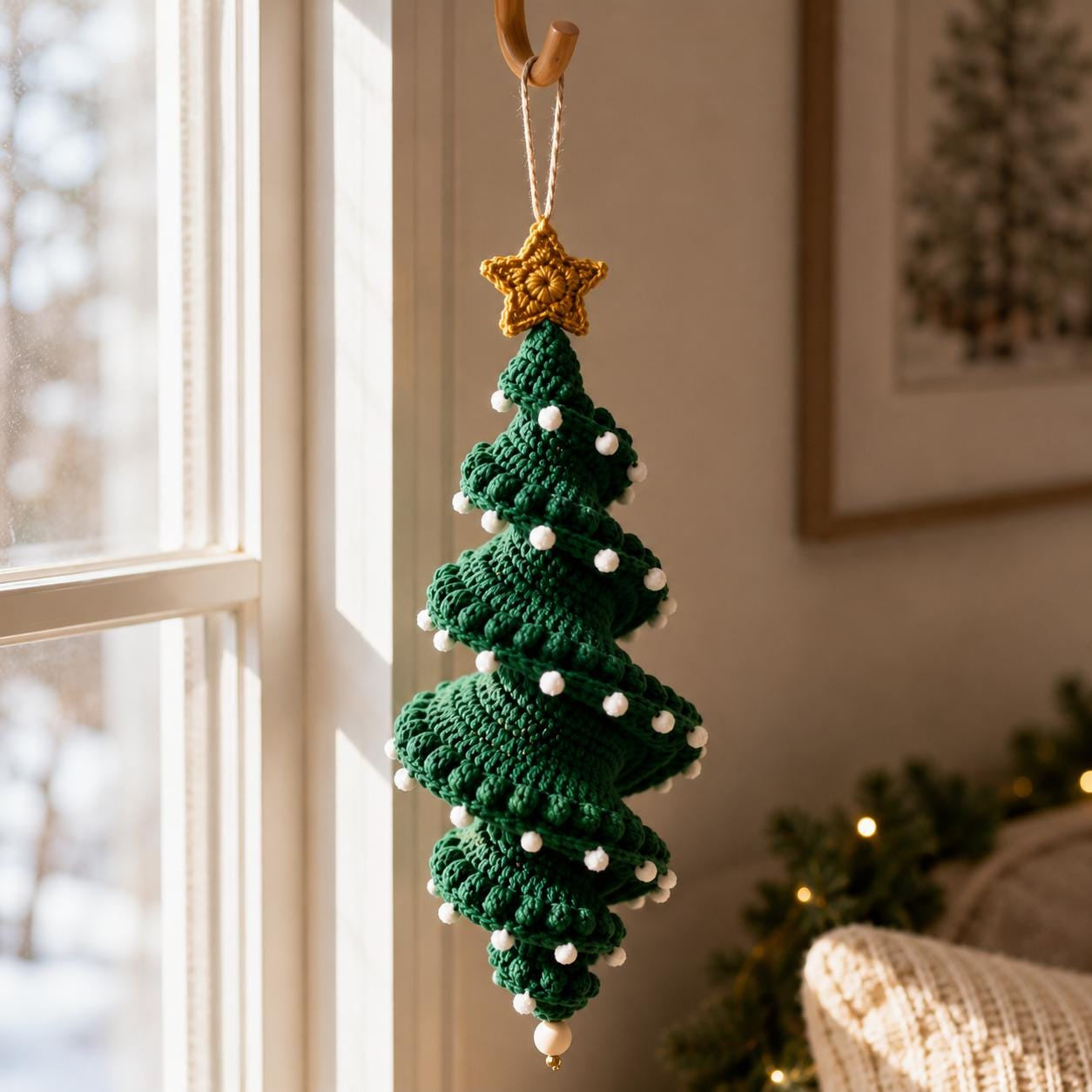 Crochet Snowman Spiral Oranment DIY Kit