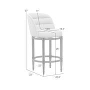 Eunice - Faux Leather Upholstered Swivel Counter Height Barstool