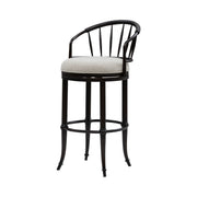 Luther - Commercial Grade Steel Frame Fabric Upholstered Swivel Bar Height Barstool