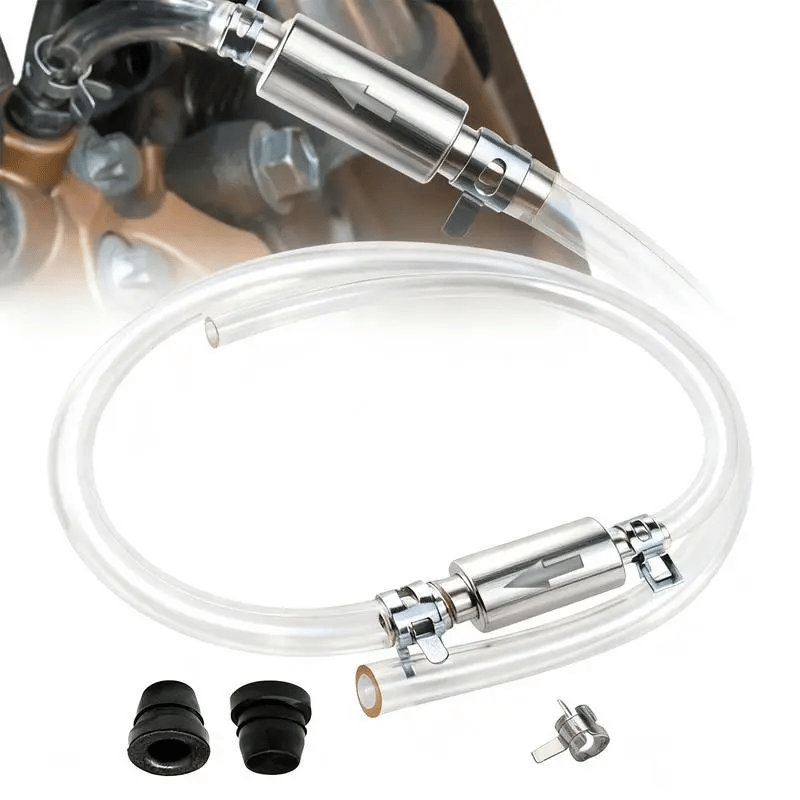 🛠️ One-Way Brake Bleeder Hose Kit -🚗One Way Check Valve Tube Bleeding Tool Kit For Motorcyle Clutch