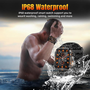 Military Smart Watch, Sports Smartwatch with LED Flashlight Compass