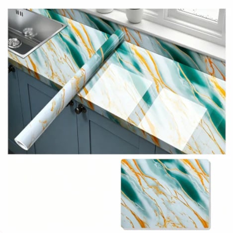 Gold Marble Pattern Self-Adhesive Wallpaper Roll